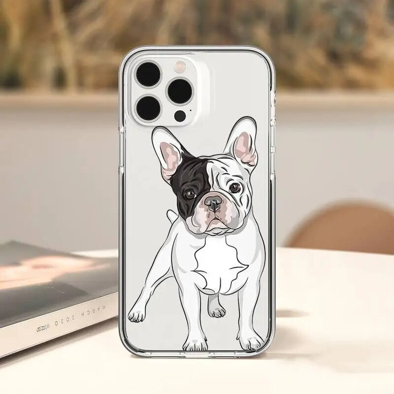 Phone Case French Bulldog Shockproof Phone Case For iPhone 11 12 13 14 Pro Transparent Shell