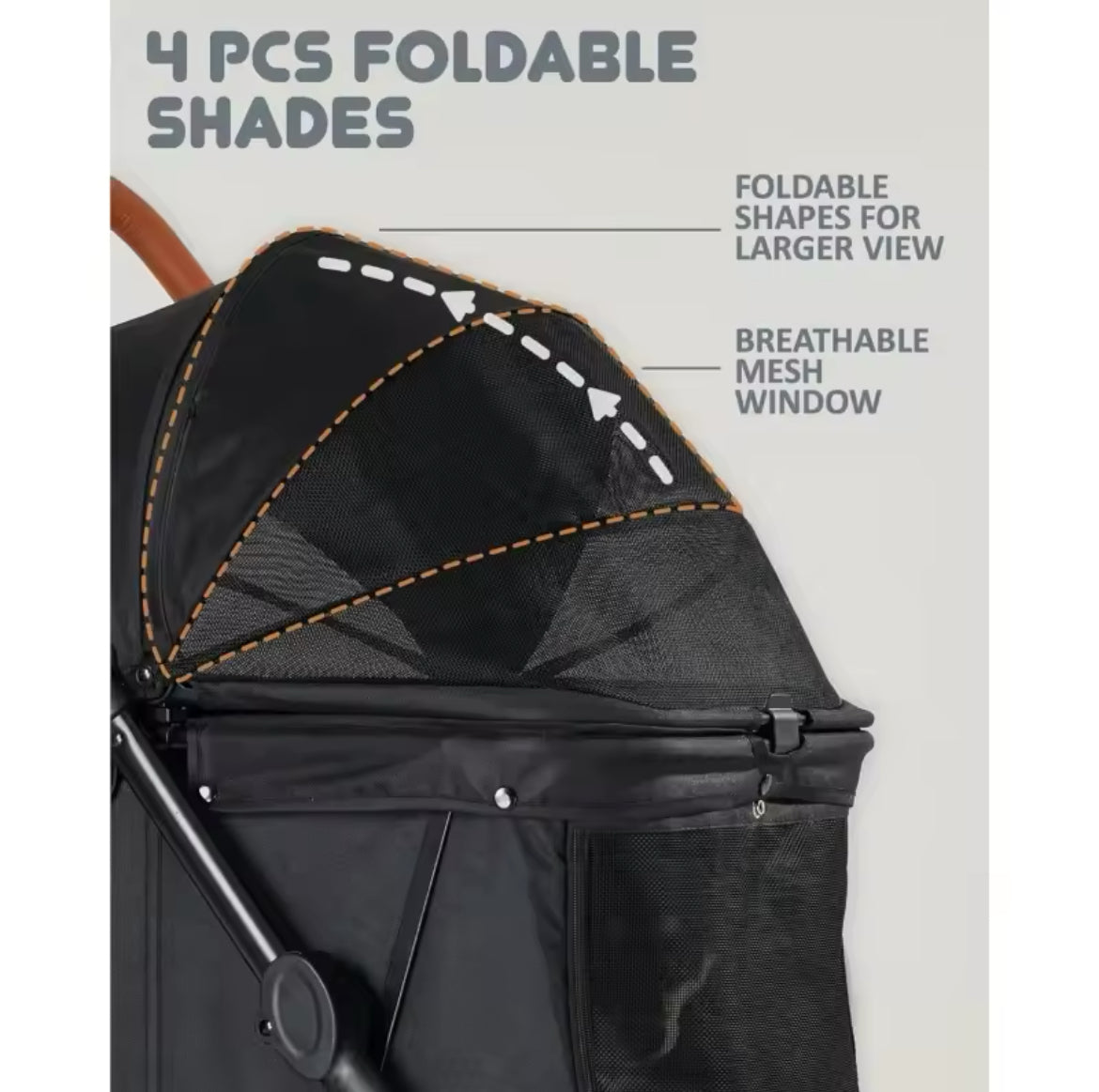Medium dog stroller for medium and large dogs.