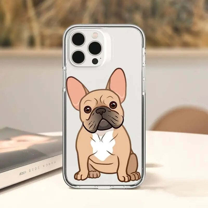 Phone Case French Bulldog Shockproof Phone Case For iPhone 11 12 13 14 Pro Transparent Shell