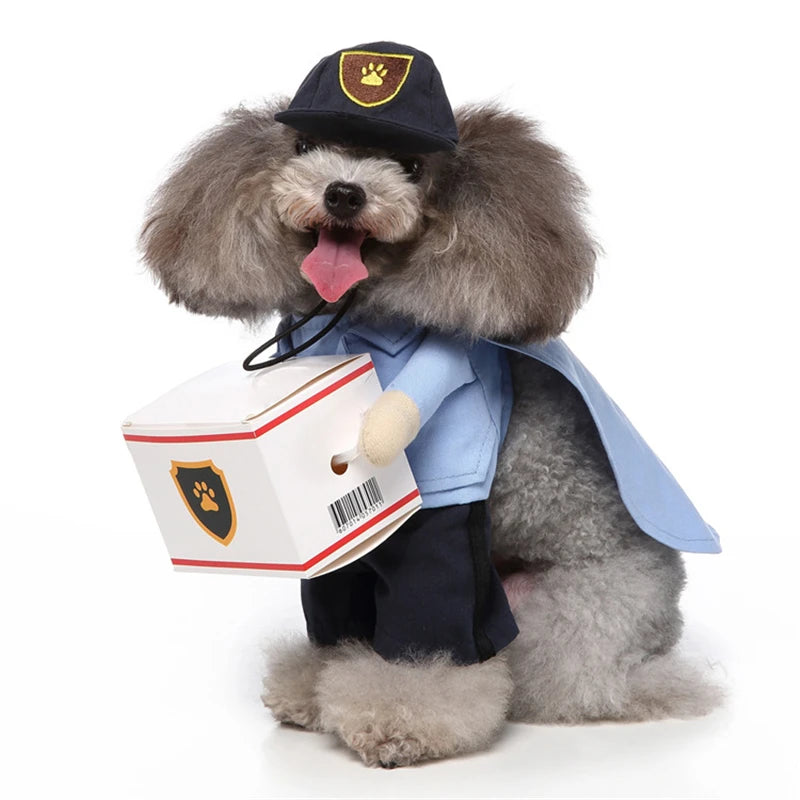 Pet Ups Costumes Funny Dress Up Outfits Set With Hat Pet Supplies For Medium Large Dogs Pet Cat Festival Party Clothing