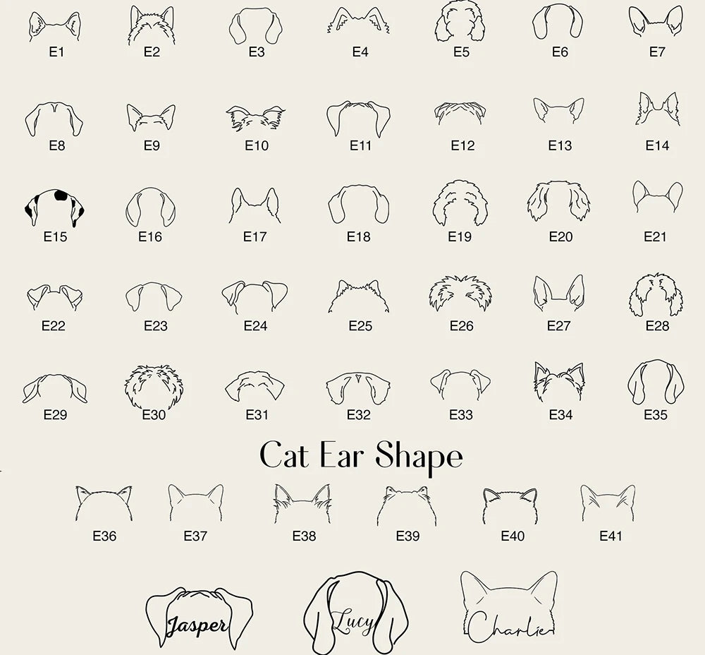 Personalized Name Pet Necklaces Custom Pet Dog Ear Name Necklace