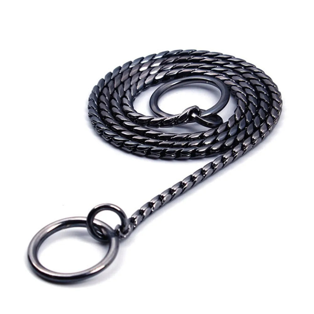 Snake Chain Dog Choke Collar Stainless Steel Puppy Pet Show Metal Slip Choker Collar Chain Training Walking