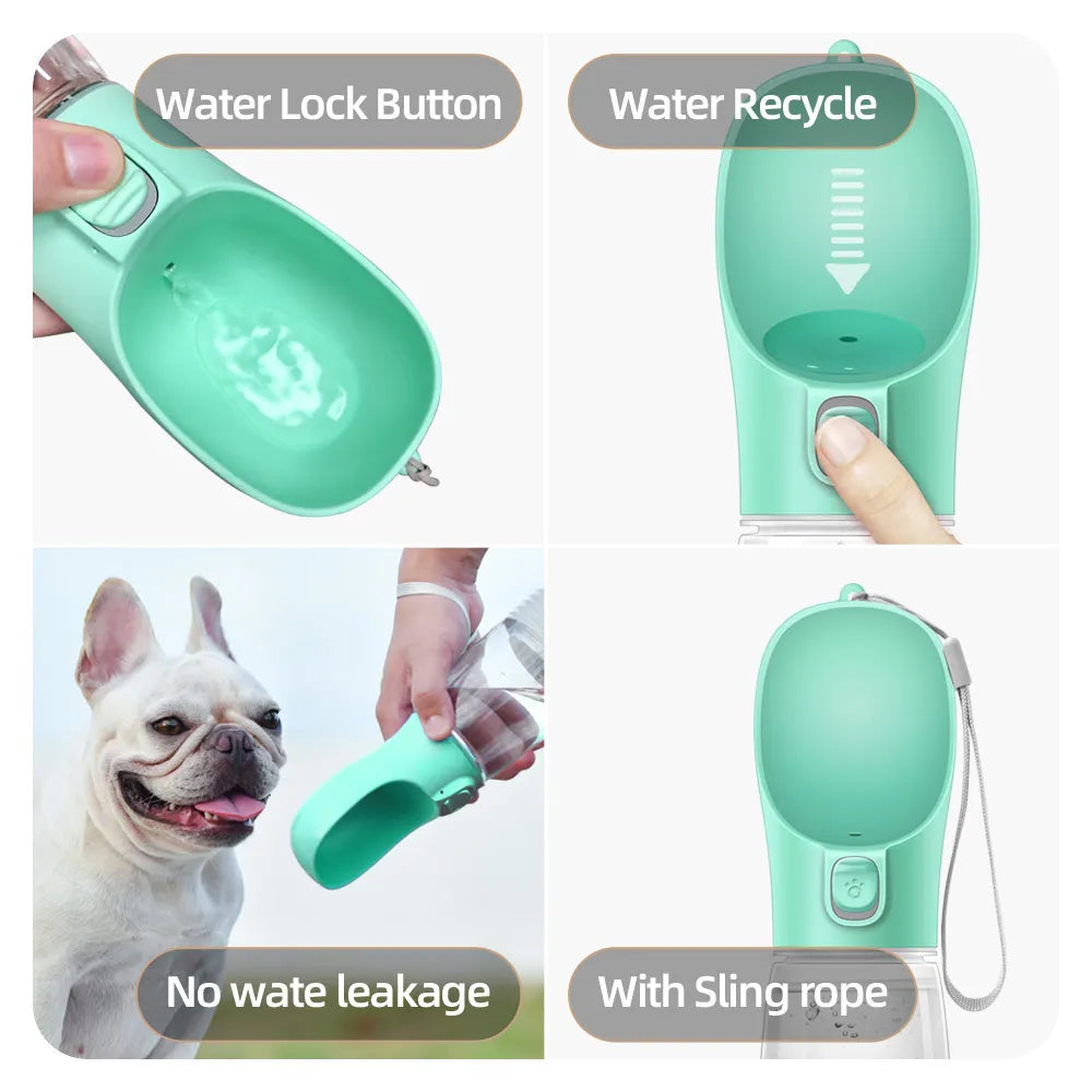 Portable Dog Water Bottle For Small Large Dogs Cat Outdoor Leakproof Walking Drinking Bowls