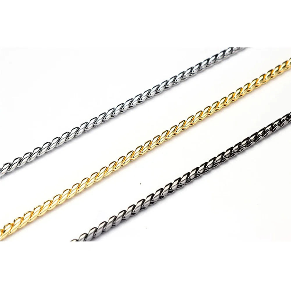 Snake Chain Dog Choke Collar Stainless Steel Puppy Pet Show Metal Slip Choker Collar Chain Training Walking