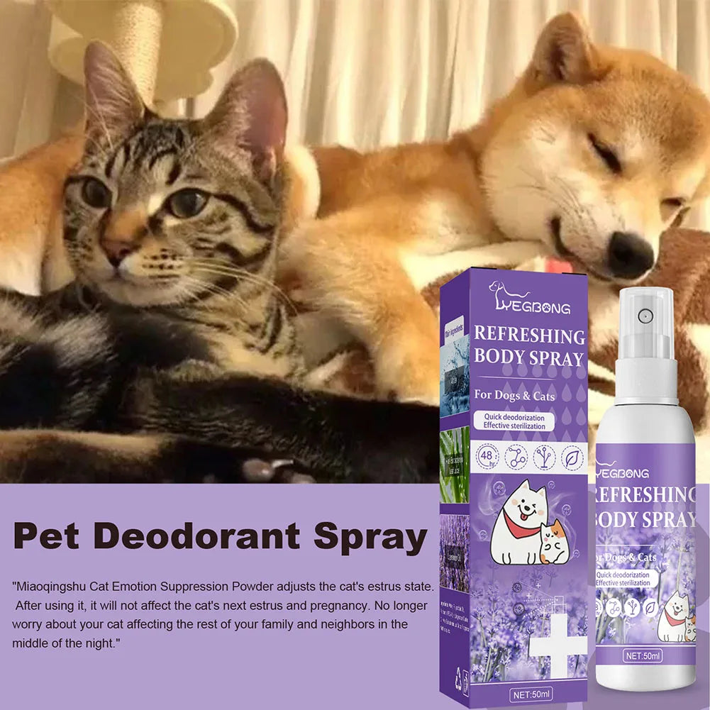 Pet Deodorant Spray For Dogs Cats Odor Liquid Perfume Spray Pet Urine Odor Bacteriostasis Disinfection Fresh Air Products In Between Bath Spray Lavender Scent