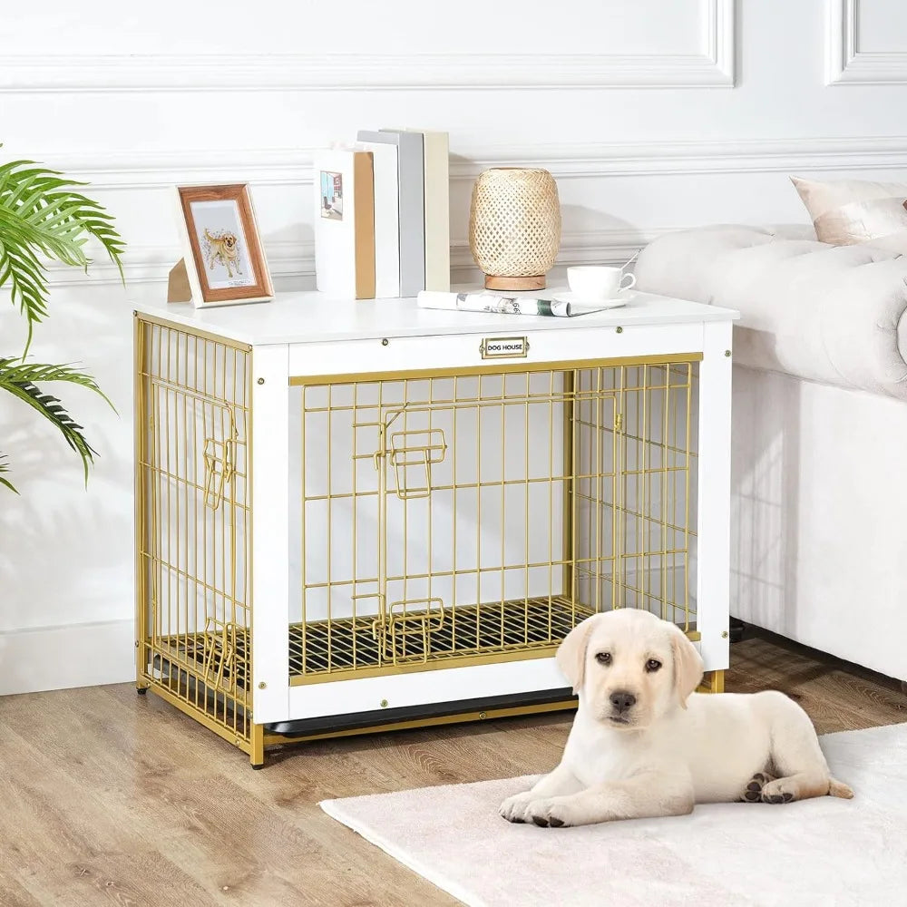 Modern Dog Crate Kennel Double Doors for Medium/Large/Small Dog