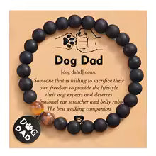 Charm Bracelet for Mom and Dad Beaded Best Dog Mom Best Dog Dad