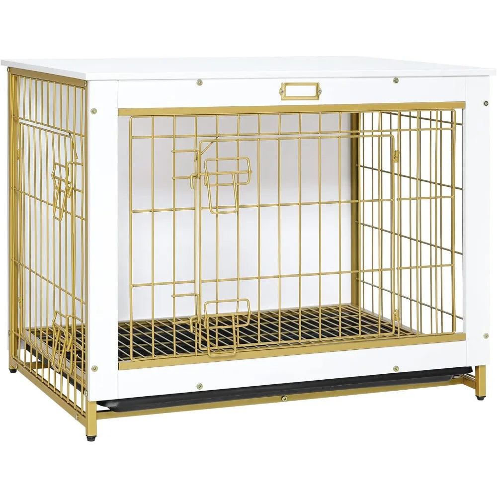 Modern Dog Crate Kennel Double Doors for Medium/Large/Small Dog