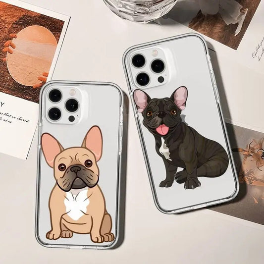 Phone Case French Bulldog Shockproof Phone Case For iPhone 11 12 13 14 Pro Transparent Shell