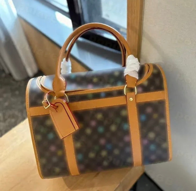 The Luxe Pup™ Designer-Inspired Pet Carrier – Fashion Travel Bag for Small Dogs & Cats