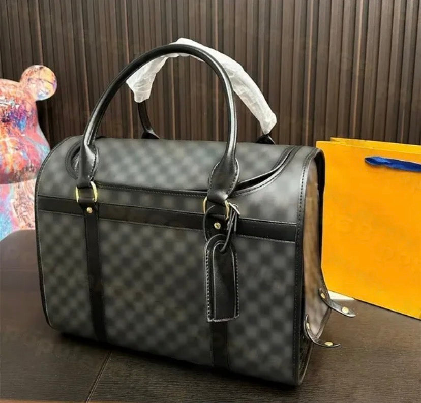 The Luxe Pup™ Designer-Inspired Pet Carrier – Fashion Travel Bag for Small Dogs & Cats