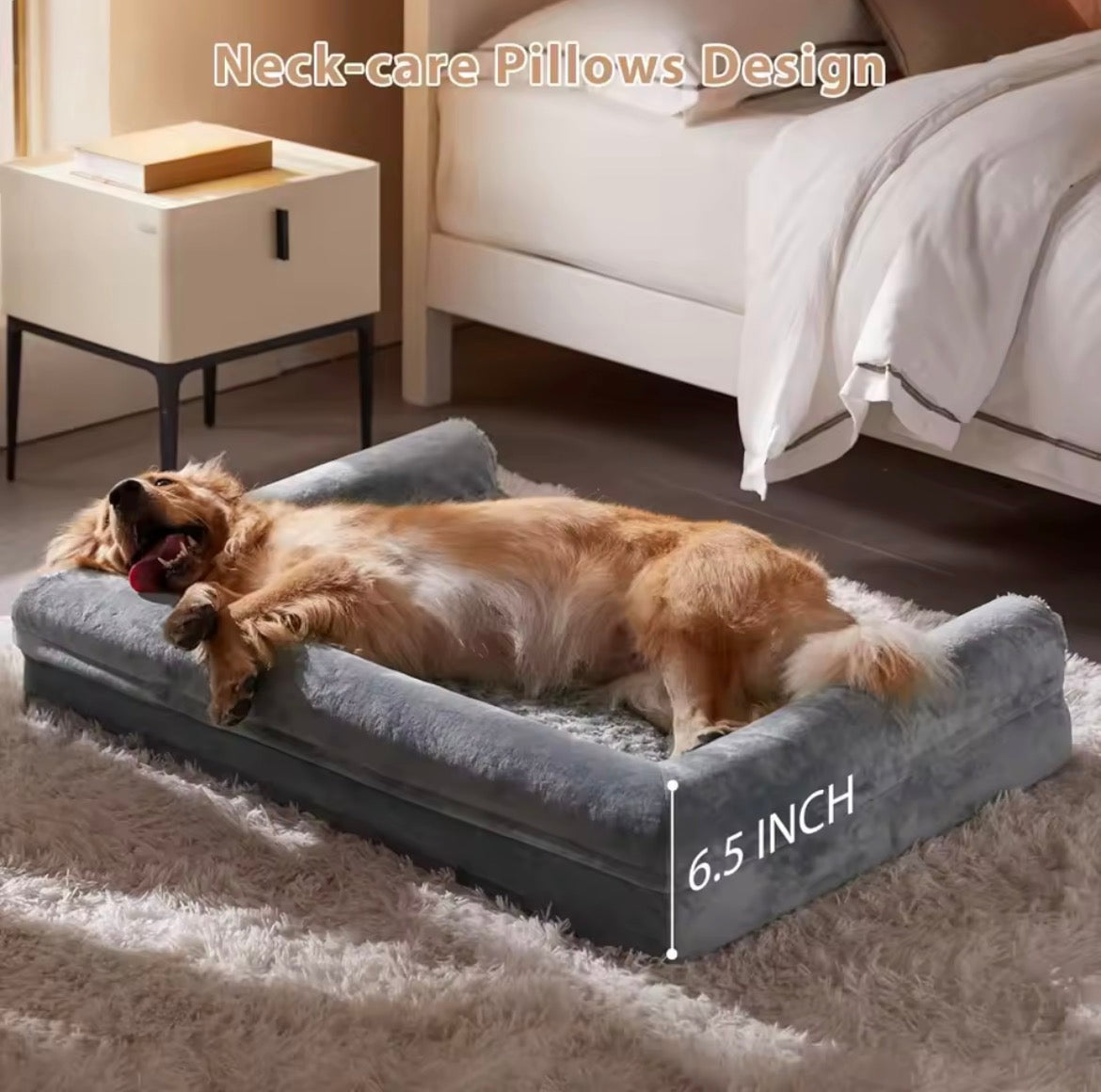 Orthopedic Dog Bed for Large Dogs, Mobility and Joint Support, Waterproof Couch Pet Bed with Washable Cover