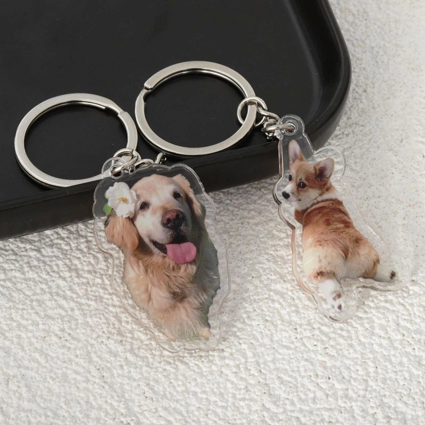 Llavero personalizado de acrílico con foto, regalo personalizado con imagen, llavero personalizado para perro y gato