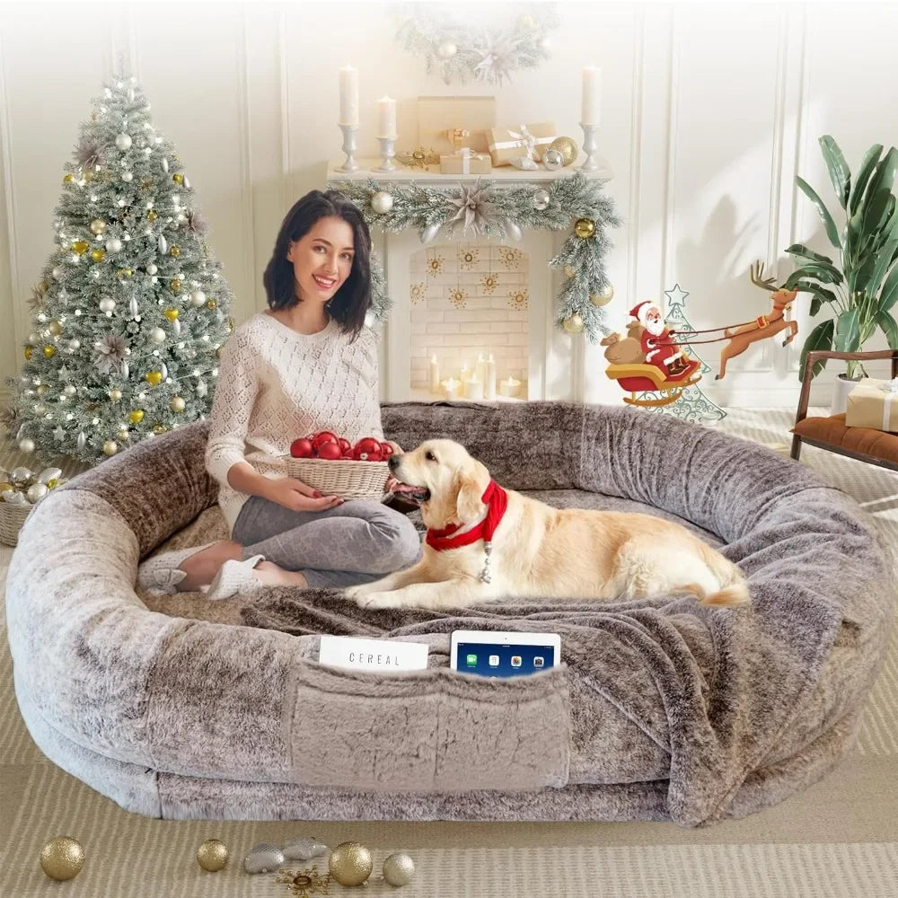 Human Dog Bed For People Extra Large Adults and Pets 72“x48”x11