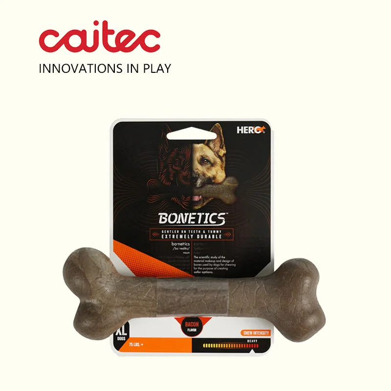 CAITEC Juguetes para Perros Juguete para Masticar Hueso Duradero Resistente a Las mordeduras Ideal para Lanzar y perseguir Adecuado para Perros pequeños y Grandes