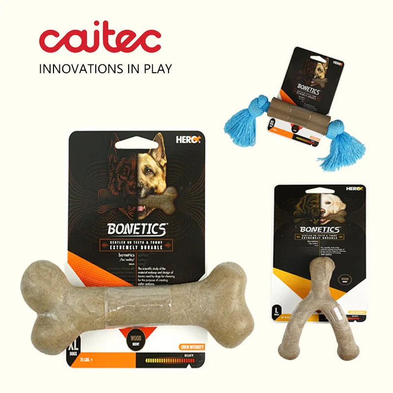 CAITEC Juguetes para Perros Juguete para Masticar Hueso Duradero Resistente a Las mordeduras Ideal para Lanzar y perseguir Adecuado para Perros pequeños y Grandes