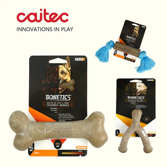 CAITEC Juguetes para Perros Juguete para Masticar Hueso Duradero Resistente a Las mordeduras Ideal para Lanzar y perseguir Adecuado para Perros pequeños y Grandes