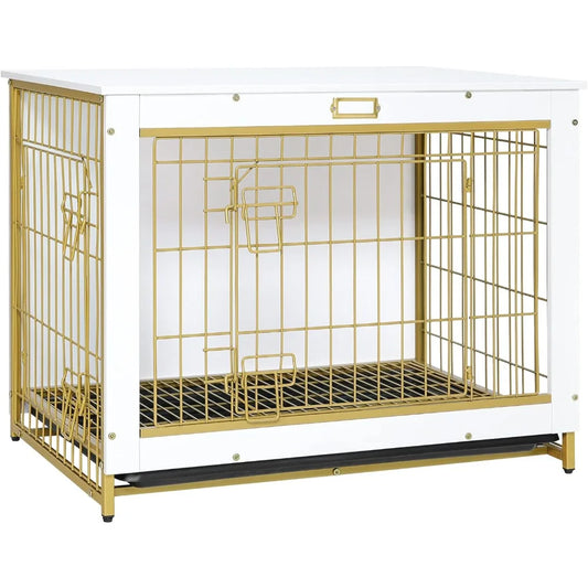 Modern Dog Crate Kennel Double Doors for Medium/Large/Small Dog