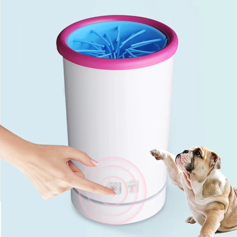 Lavador de pies para mascotas, totalmente automático, 3,7 V, eléctrico, portátil, 4W, carga USB para el hogar, limpiador de patas para mascotas